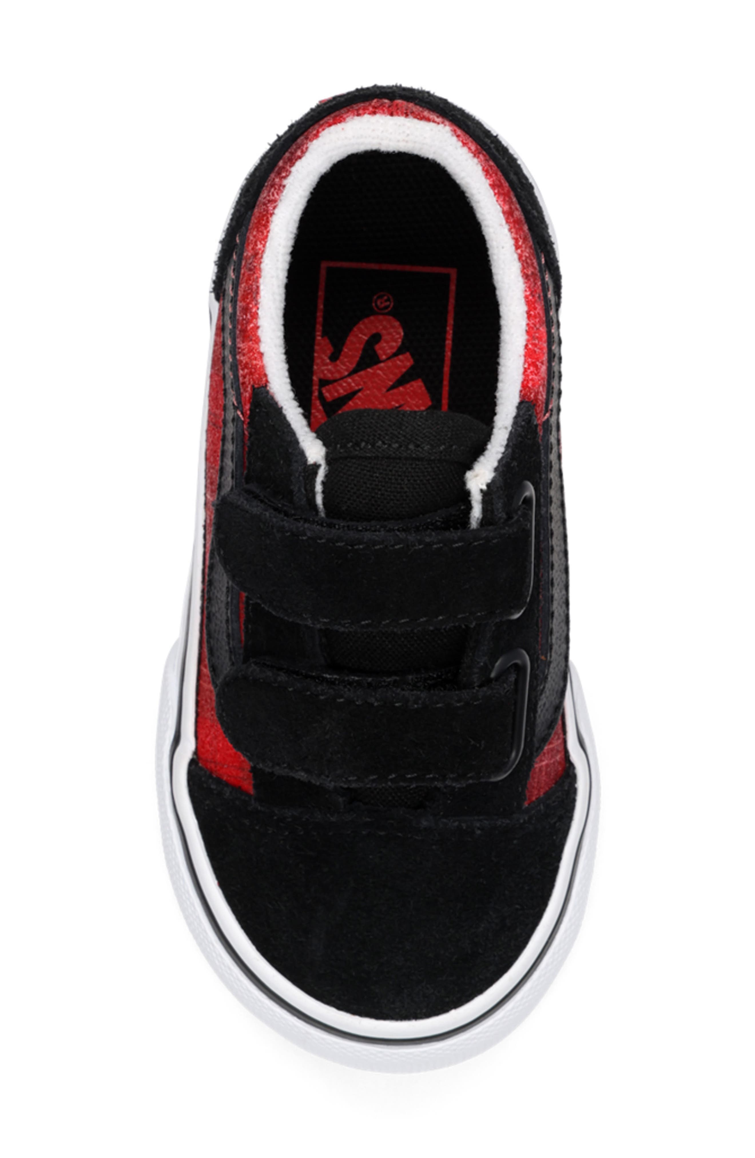 Vans Kids' Old Skool V Glitter Plaid Sneaker, Alternate, color, 