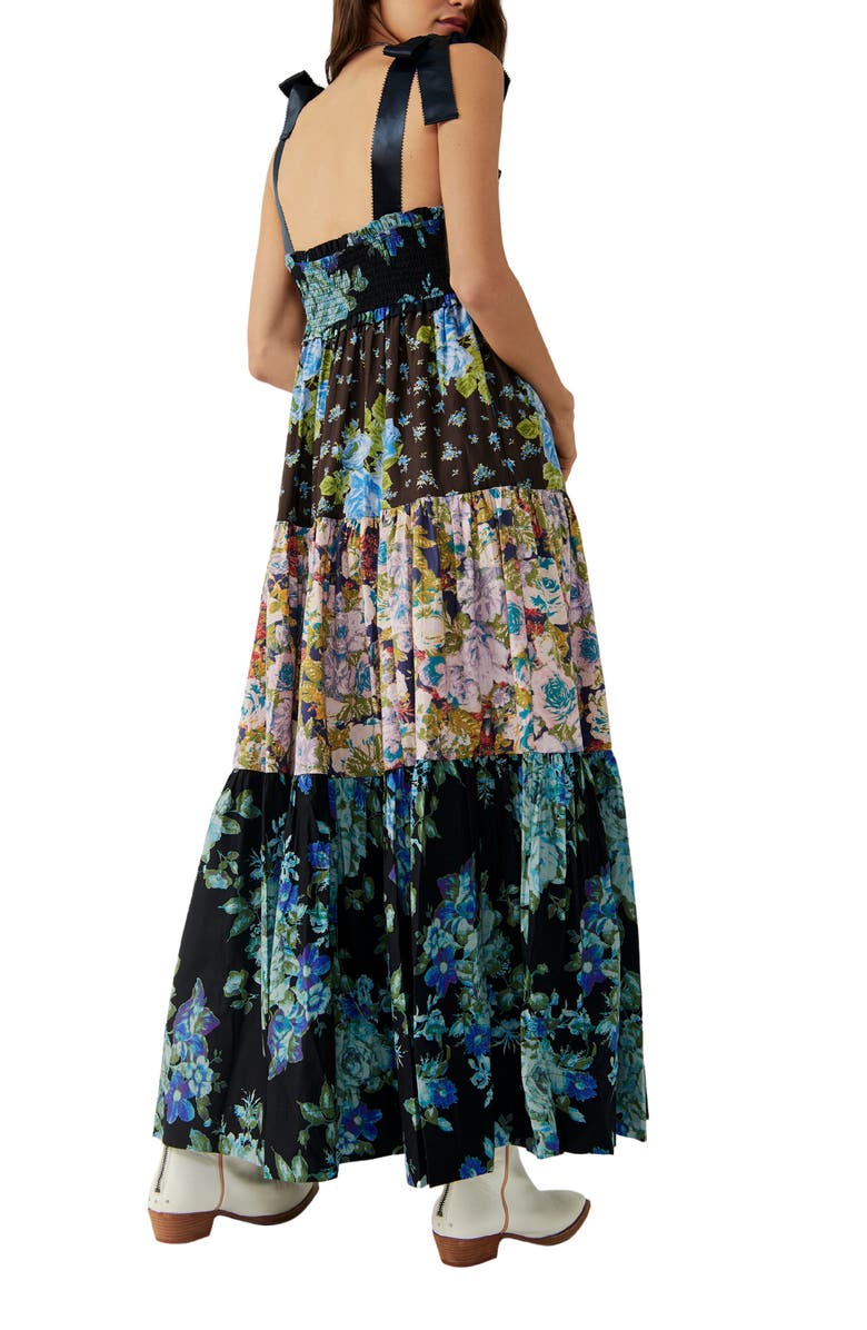 Free People Bluebell Mixed Floral Cotton Maxi Dress, Alternate, color, 