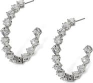 Nadri Lucia Cubic Zirconia Inside Out Hoop Earrings