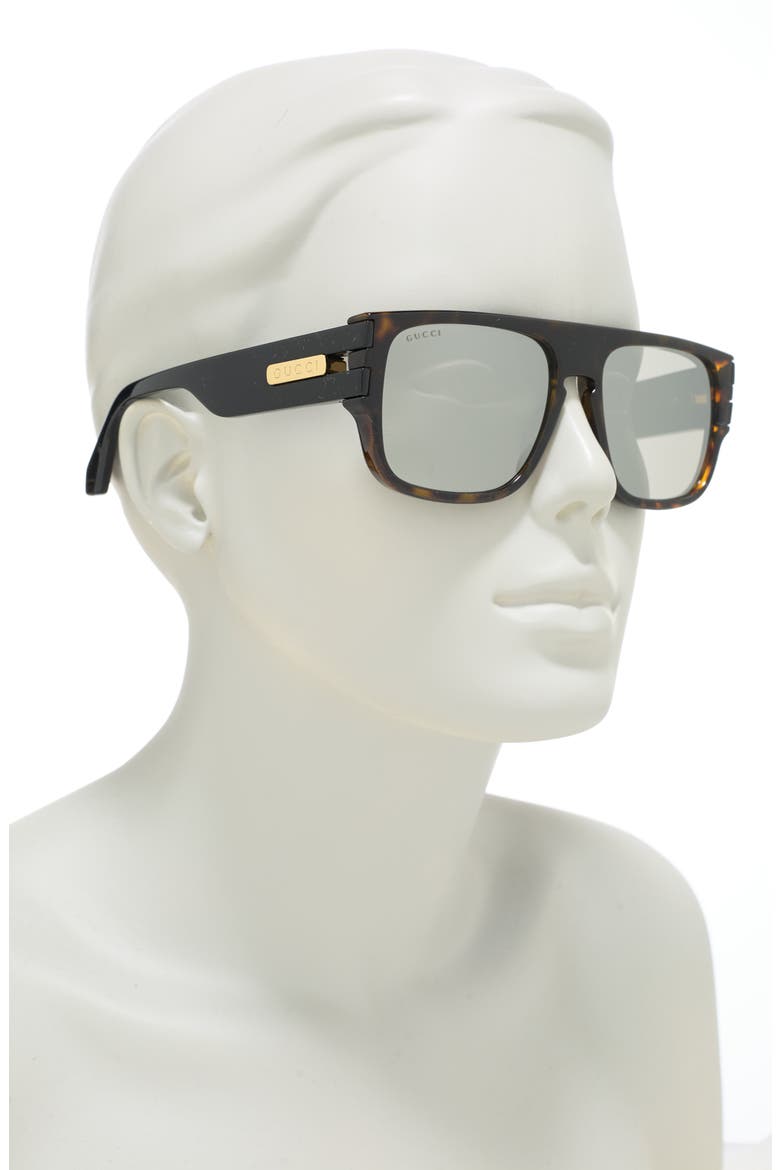 58mm Square Sunglasses, Alternate, color, HAVANA