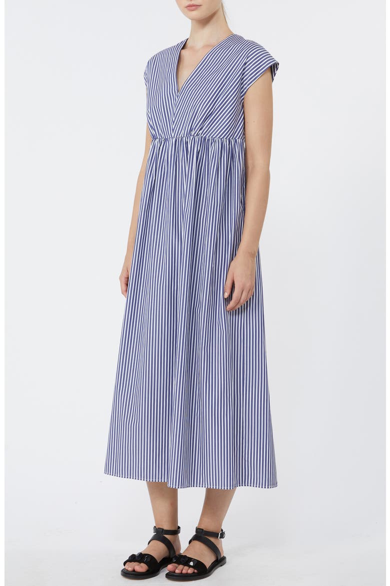 Molo Stripe Cotton Dress, Main, color, NAVY