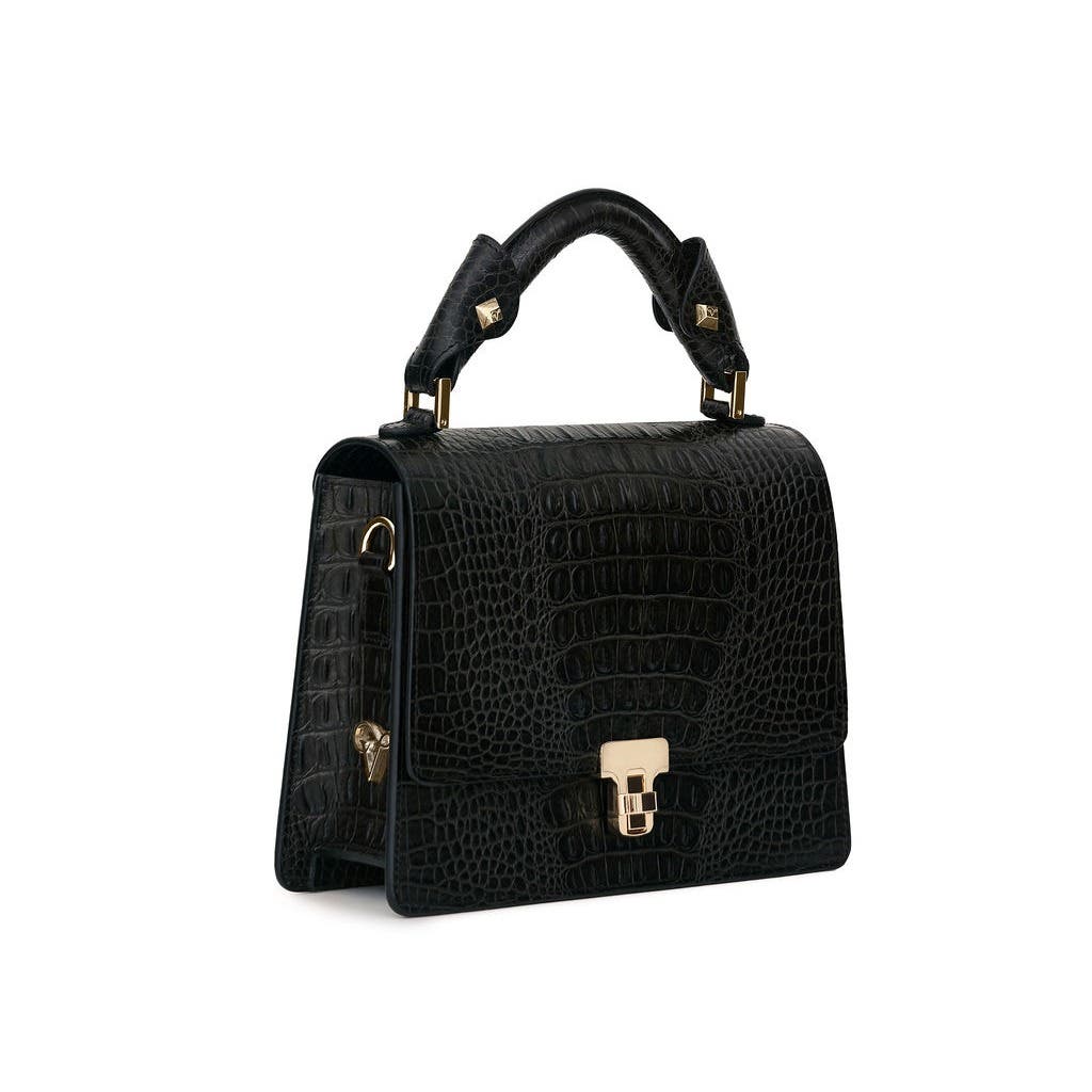 VIE LORIE Vittoria Top Handle Bag, Alternate, color, Black Chestnut