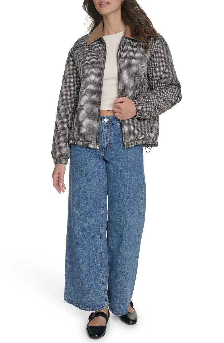 Levi's<sup>®</sup> Diamond Quilted Jacket, Alternate, color, Black/ White Gingham