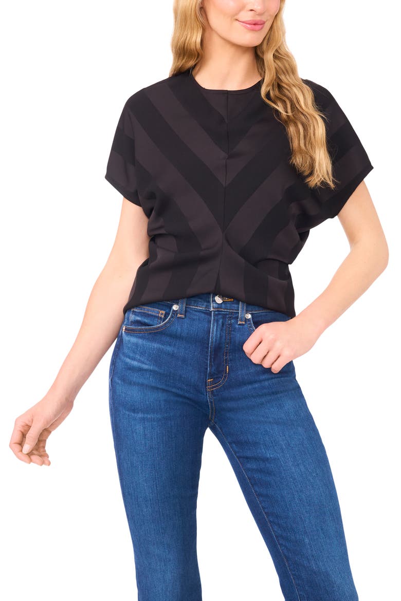 Maria Ruched Top, Main, color, RICH BLACK
