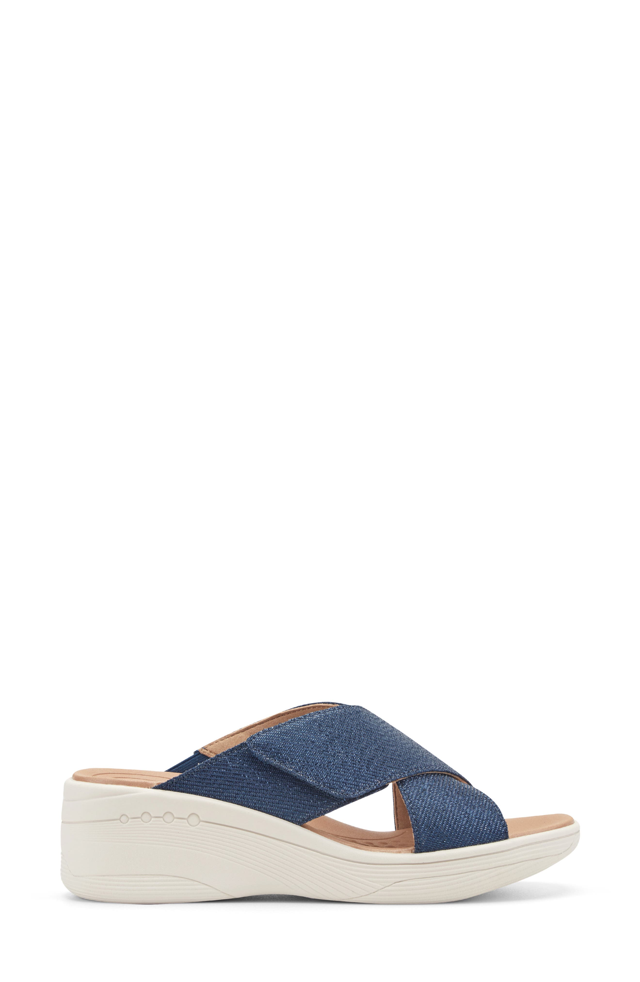 Bindie Slide Sandal, Alternate, color, NAVY