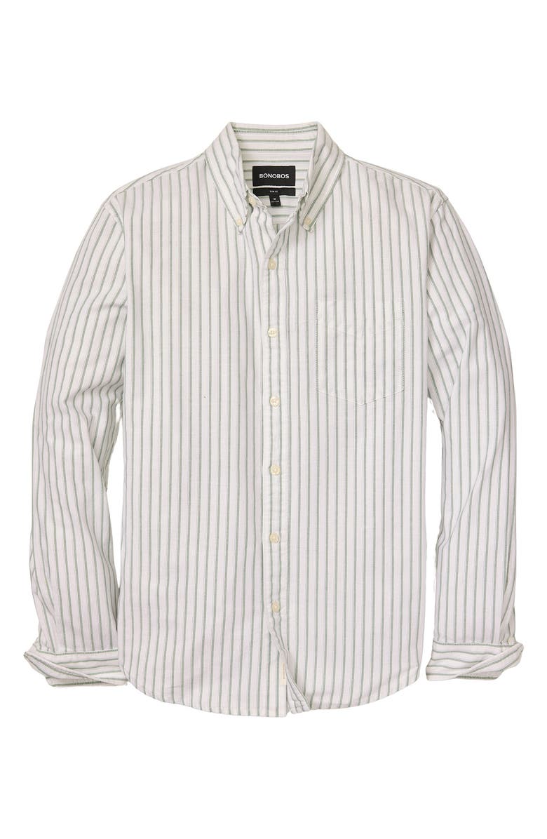 Bonobos Stripe Stretch Oxford Button-Down Shirt, Alternate, color, Rod Ford Stripe