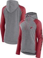 FANATICS Women's Fanatics Branded Heather Gray/College Cardinal Arizona Cardinals Blind Side Lightweight Full-Zip Hoodie
