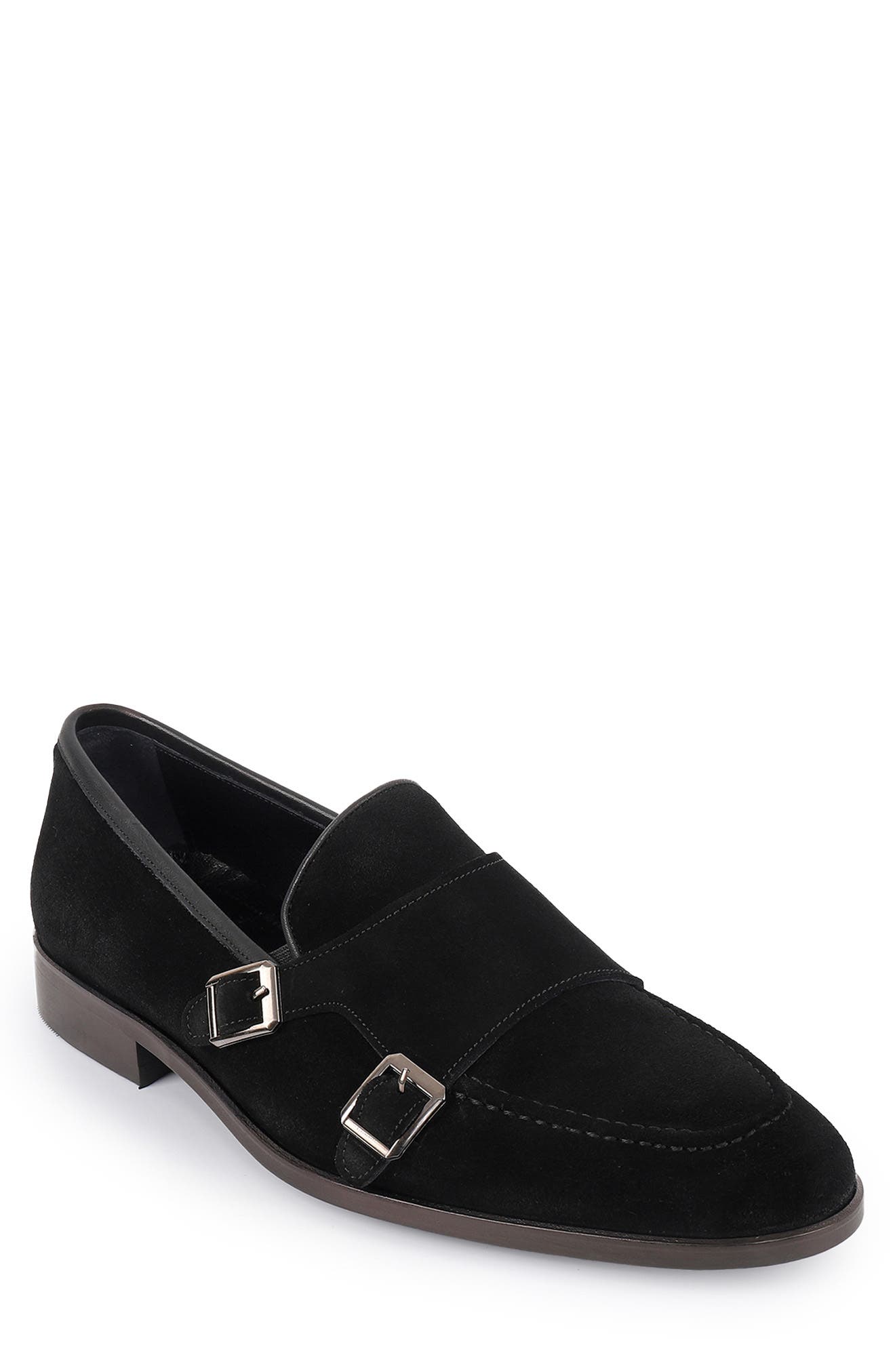 VELLAPAIS Elmaton Double Monk Strap Leather Loafer