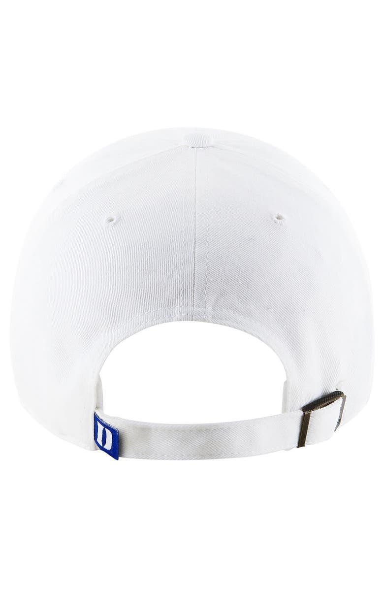 '47 Men's '47 White Duke Blue Devils Clean Up Adjustable Hat, Alternate, color, 