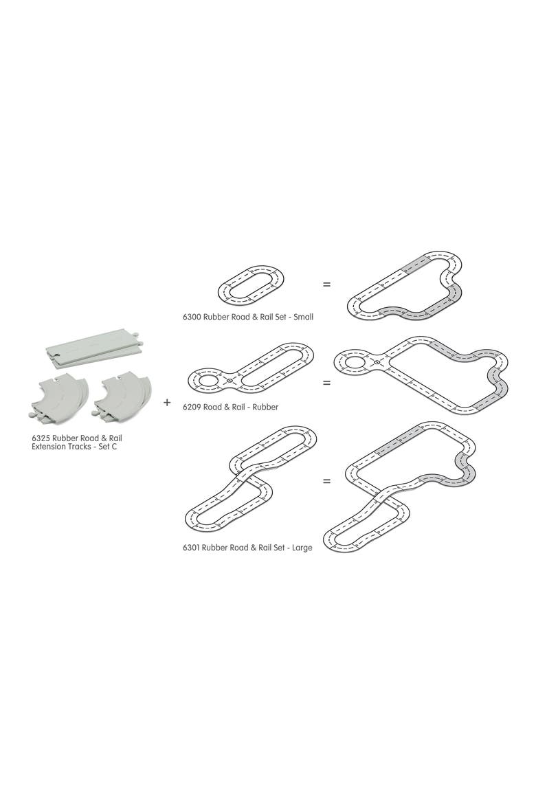 Rubber Road & Rail Extension Tracks, Alternate, color, ASSORTED