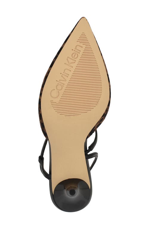 Calvin Klein Corderaly Genuine Calf Hair Pointed Toe Pump In Animal Print