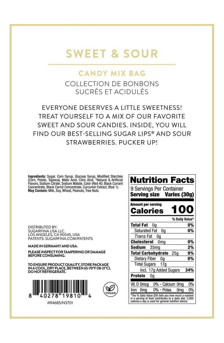sugarfina Sweet & Sour Candy Mix Bag Duo, Alternate, color, Pink