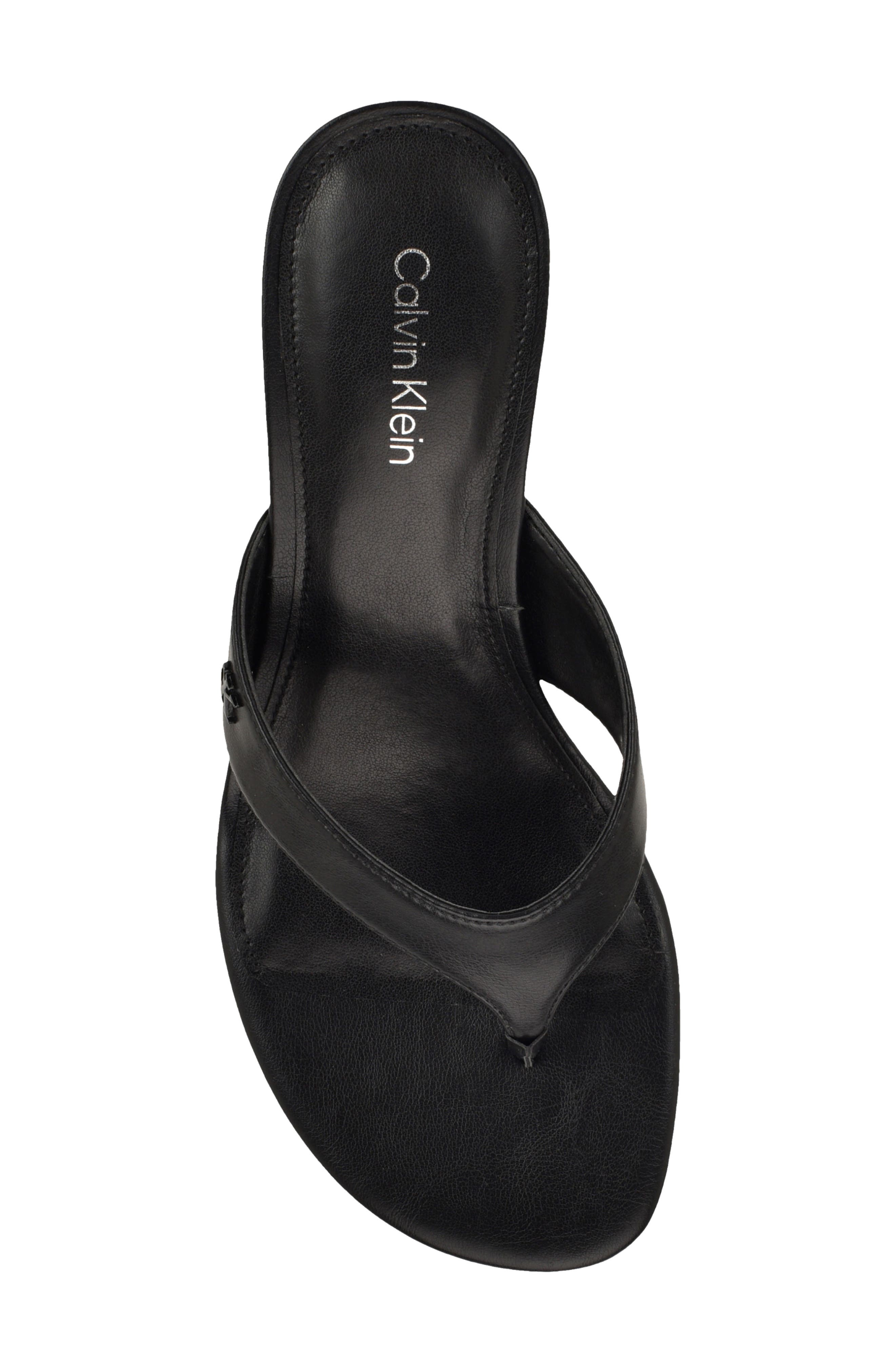 Calvin Klein Locinda Block Heel Sandal, Alternate, color, Black