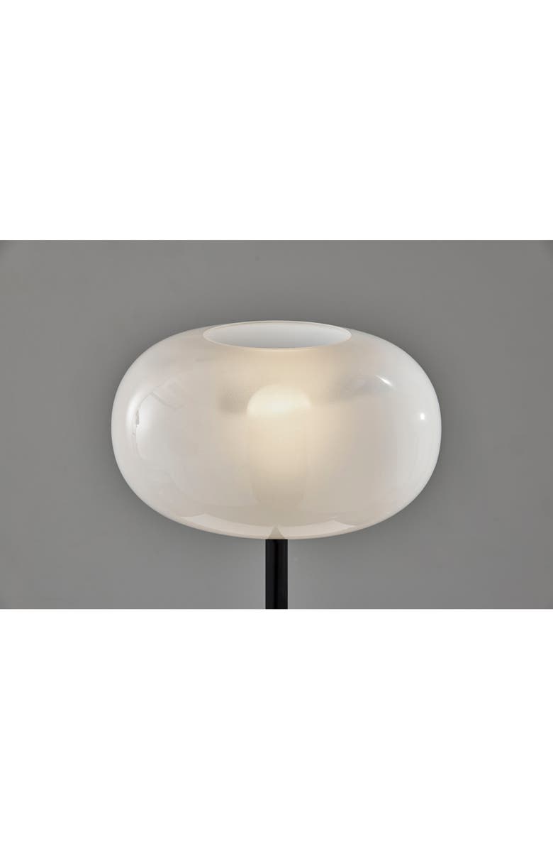 ADESSO LIGHTING Byron Floor Lamp with Glass Globe Shade, Alternate, color, Black