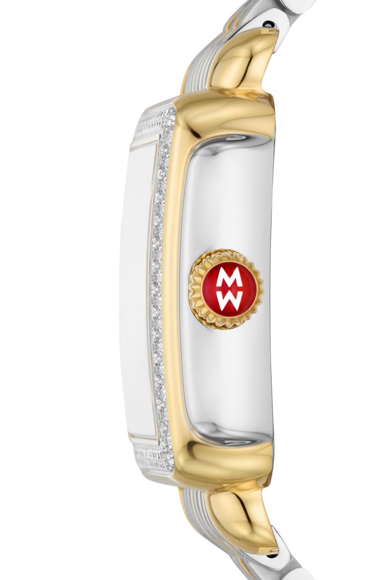 Deco Madison Diamond Two-Tone Bracelet Watch, 35mm, Alternate, color, TWO TONE