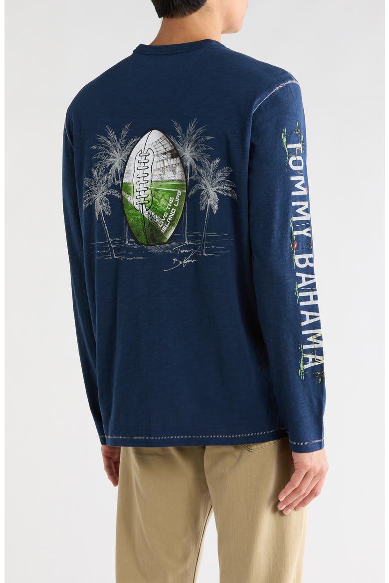Oasis Endzone Lux Long Sleeve Sport Graphic T-Shirt, Alternate, color, NAVY