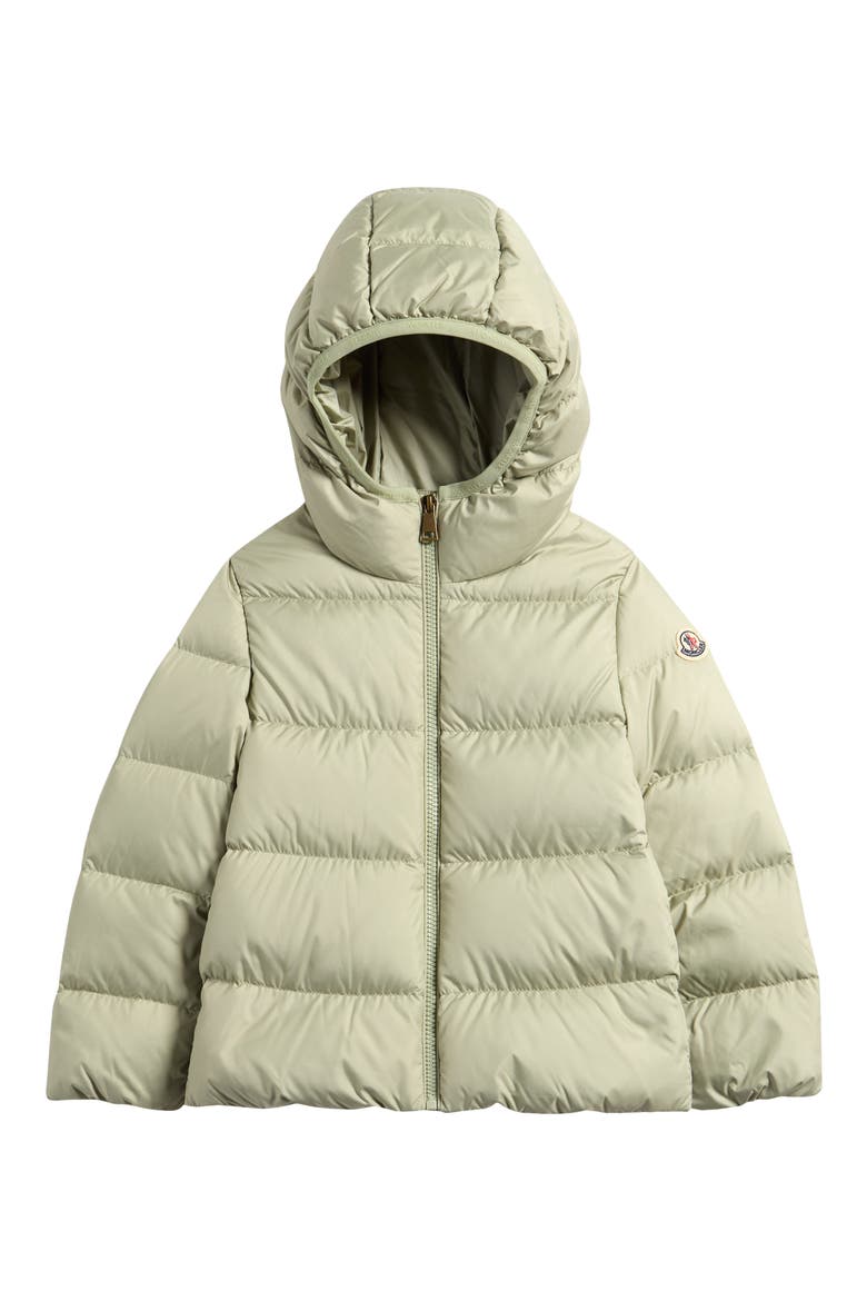 Kids' Beulah Hooded Down Puffer Jacket, Main, color, LIME GREEN