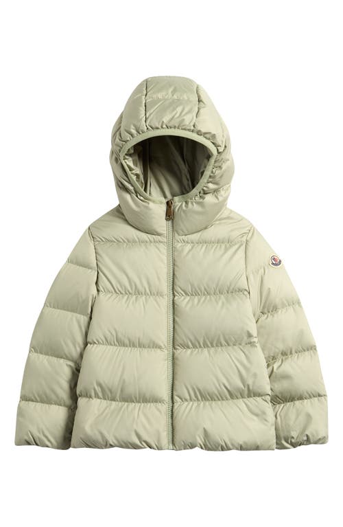 Moncler Kids' Beulah Hooded Down Puffer Jacket In Green