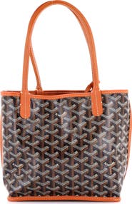 Pre-Owned Goyard Anjou Reversible Tote Coated Canvas Mini