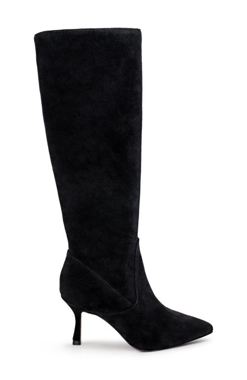 L'agence Giverny Knee High Suede Boot In Black