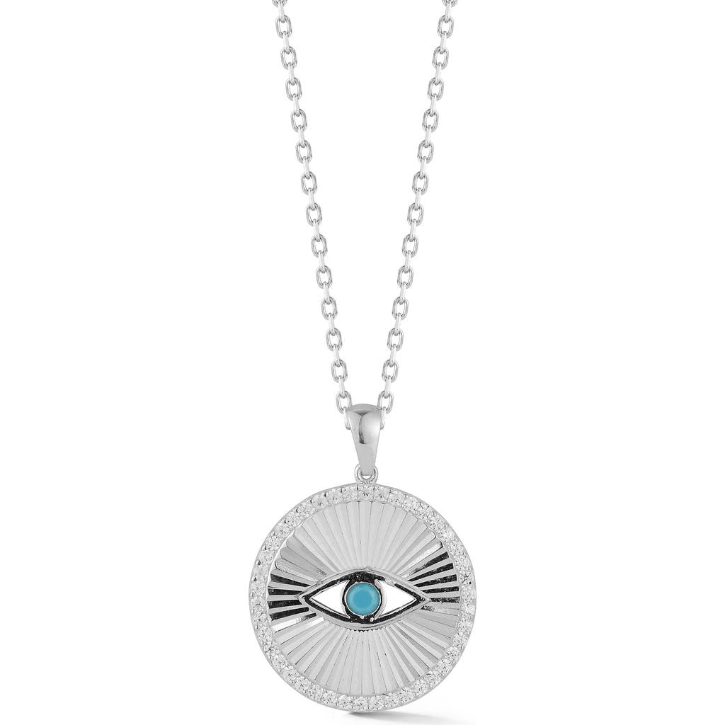 Glaze Jewelry Sterling Silver Eye Pendant Necklace In Metallic
