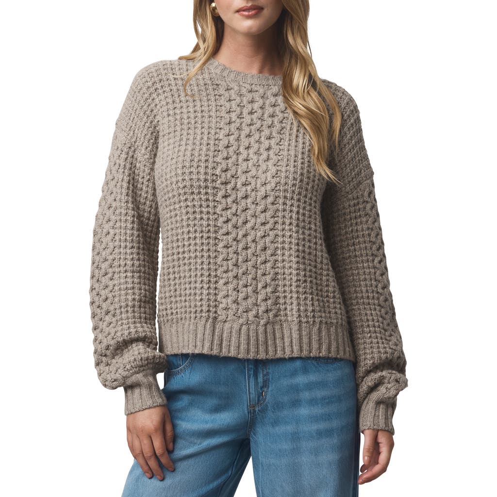 Splendid Celeste Cable Stitch Sweater In Brown