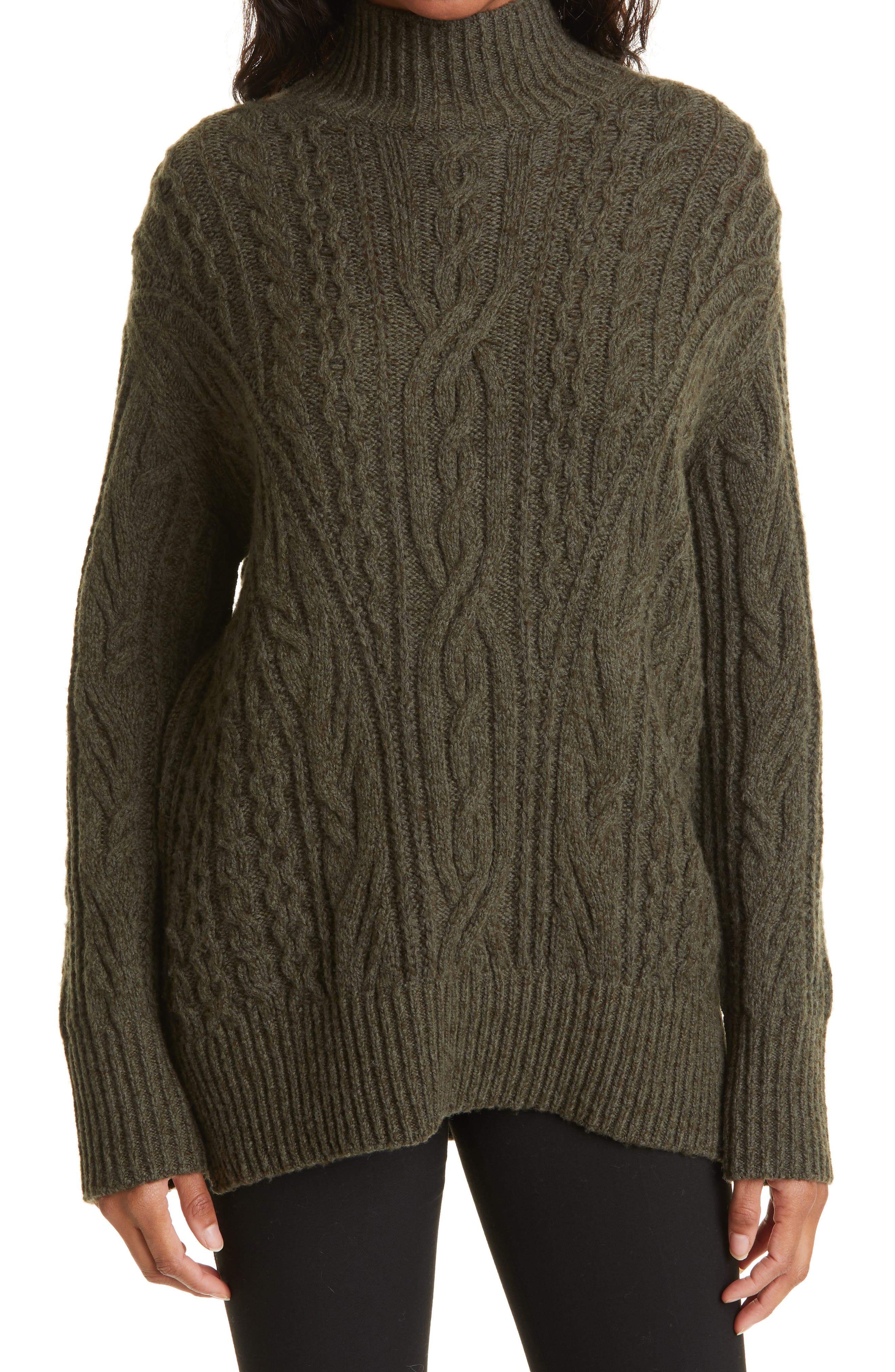 Vince Cable Extrafine Merino Wool Blend Mock Neck Sweater