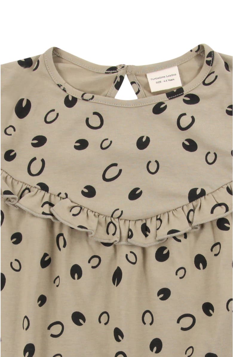 Turtledove London Kids Organic Cotton Equestrian Print Dress, Alternate, color, Tan