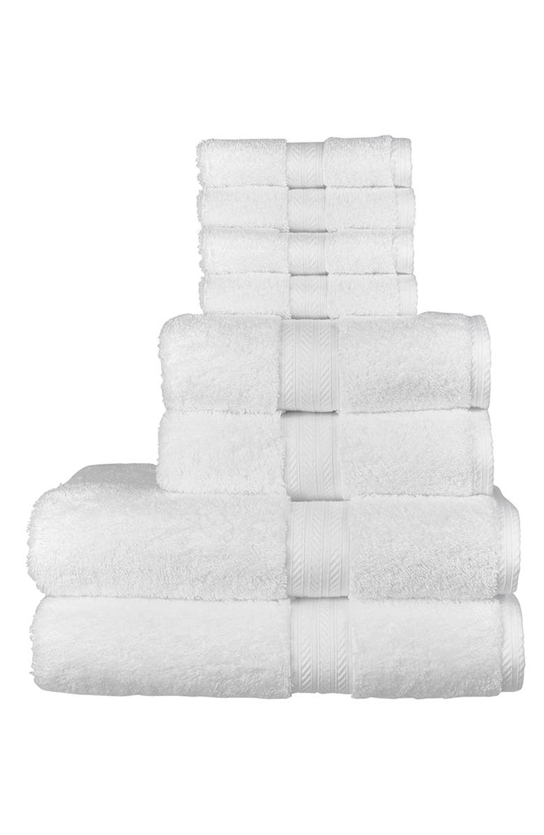 CHRISTY Renaissance Classic 100% Egyptian Cotton 8 Piece Towel Set, Main, color, White