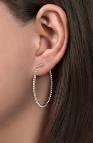 Gabriel & Co. Bujukan Sterling Silver Hoop Earrings, 40mm