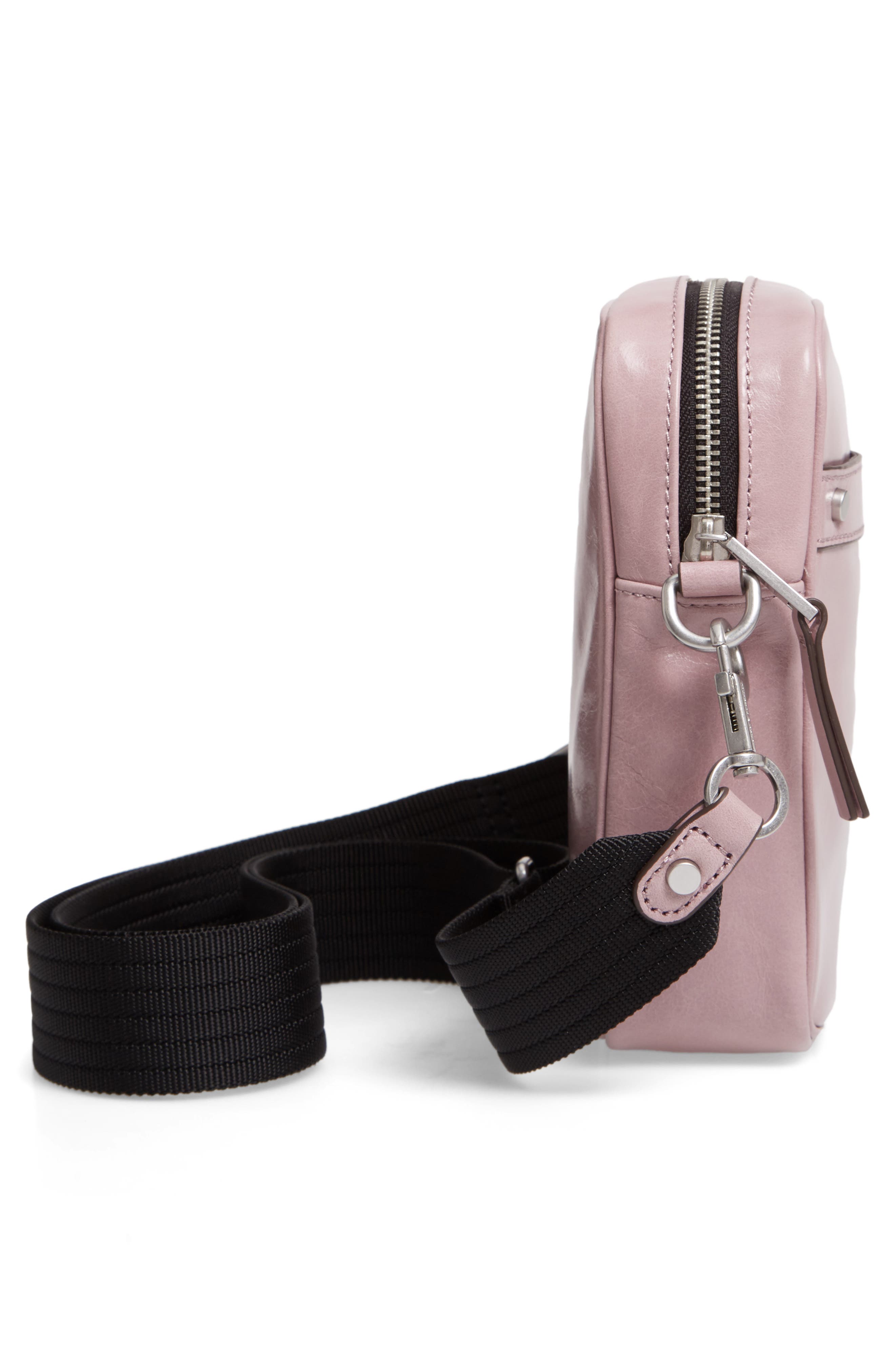 Murphy Glazed Leather Crossbody Bag, Alternate, color, PURPLE QUAIL