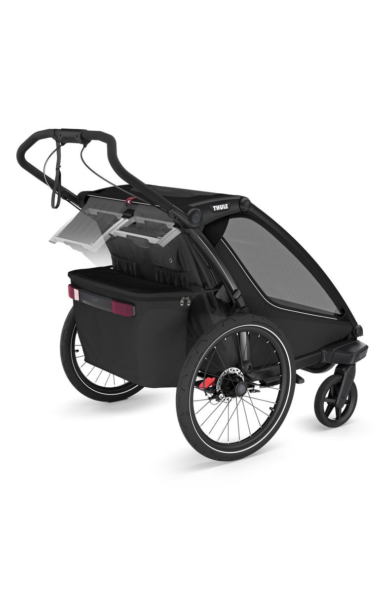 Thule Chariot Sport 2 Multisport Double Cycle Trailer/Stroller, Alternate, color, Black