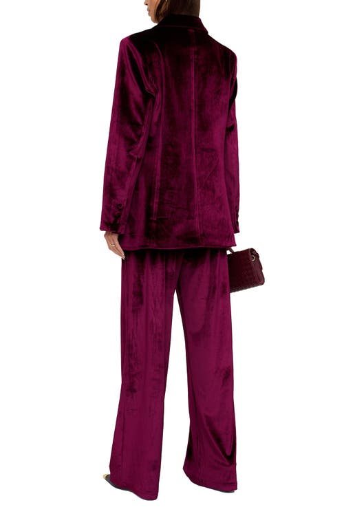 Lily And Lionel London Valerie Straight Leg Velvet Trouser In Multi