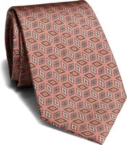 Jack Victor Crampton Geometric Silk Tie