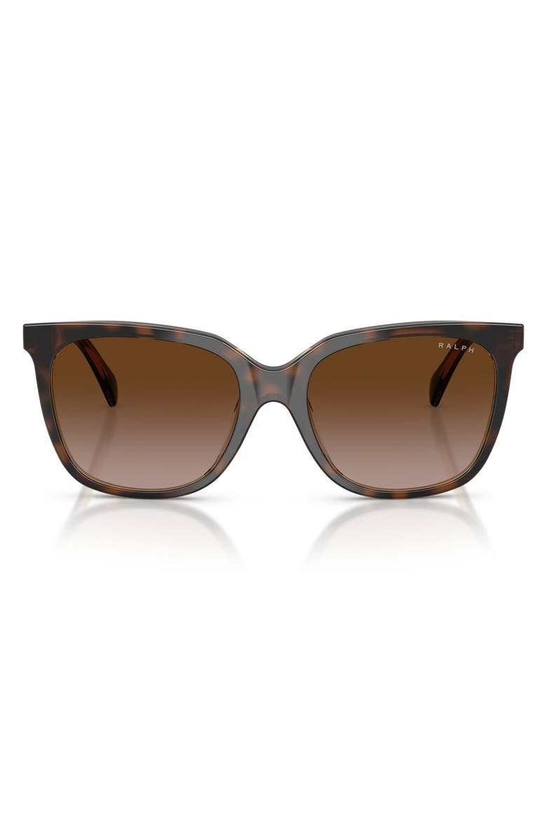 Ralph Lauren 55mm Square Sunglasses, Main, color, Dark Havana / Brown