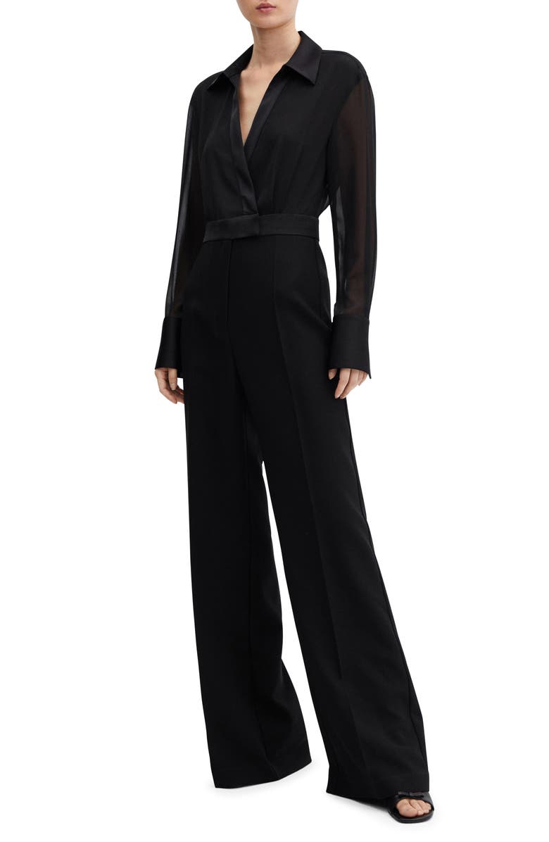 MANGO Wide Leg Jumpsuit, Main, color, 