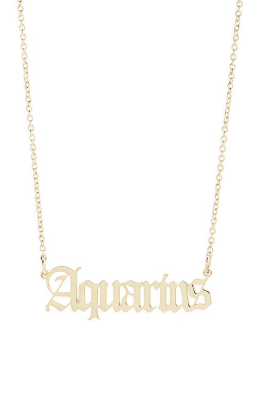 The Sis Kiss Zodiac Pendant Necklace In Gold