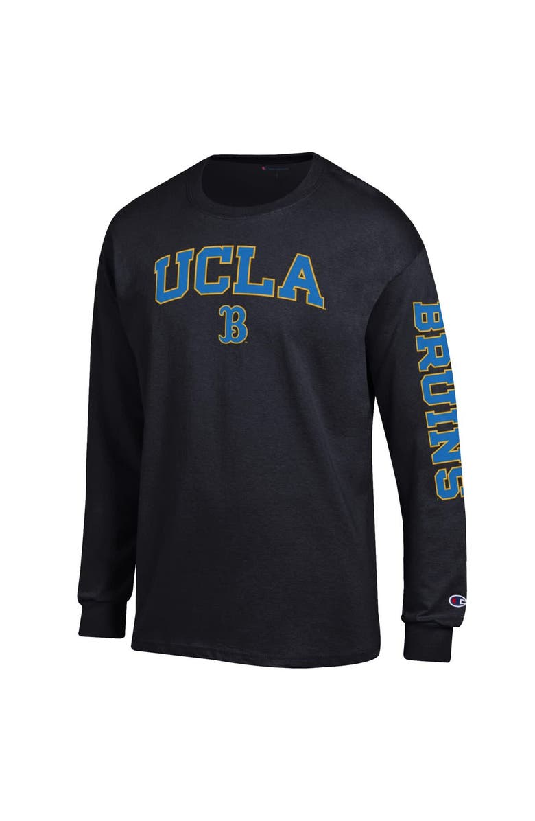 Champion Men's Champion  Black UCLA Bruins Arch Over Logo 2-Hit Long Sleeve T-Shirt, Alternate, color, Black