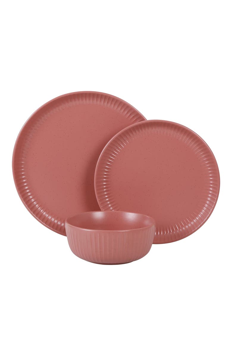 Stone Lain Logan Stoneware 12-Piece Dinnerware Set, Main, color, Terracotta