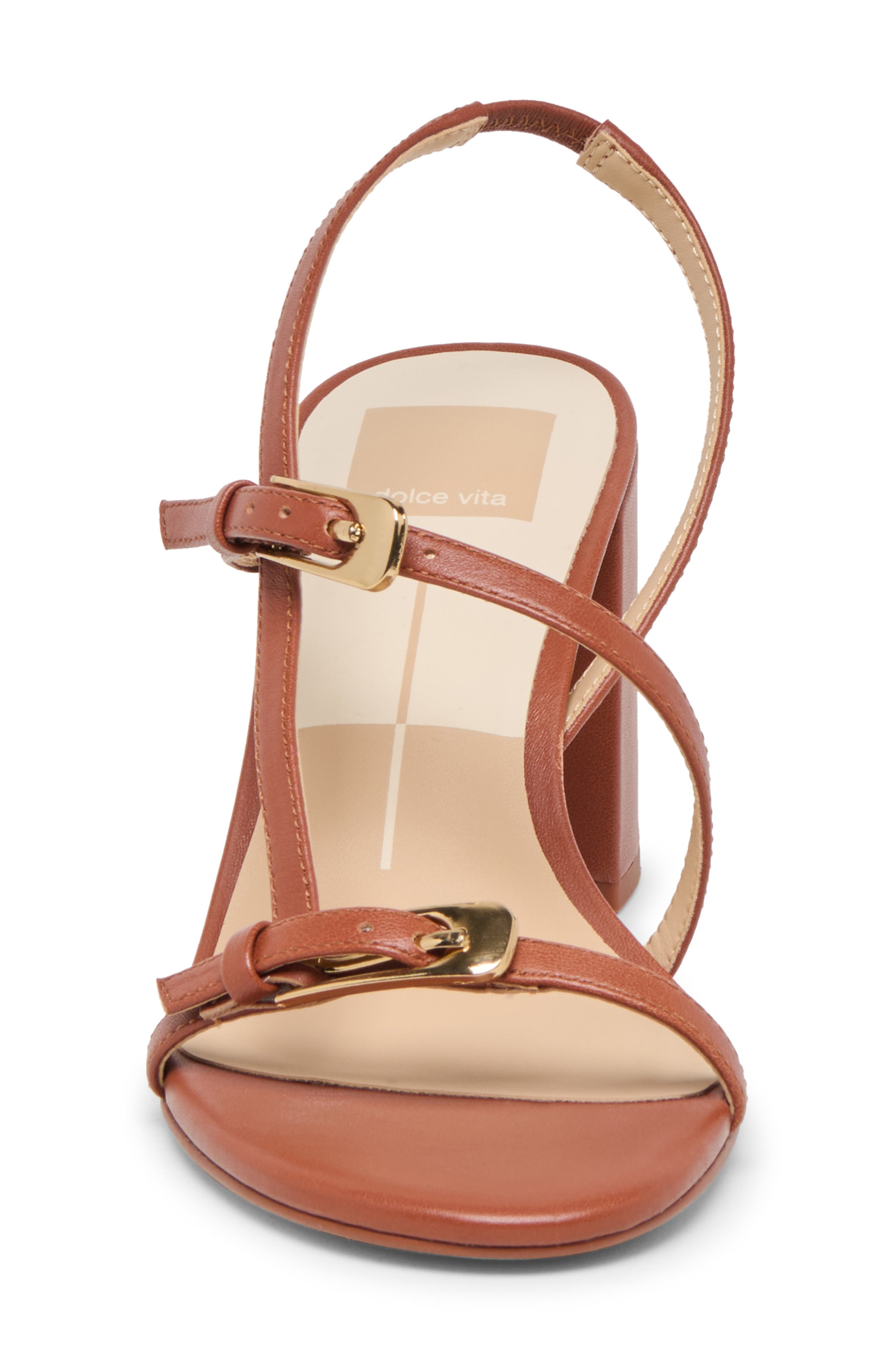 Dolce Vita Faye Slingback Sandal, Alternate, color, Cognac Leather