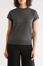 T Tahari Short Sleeve Crew Sweater