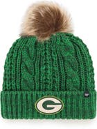 '47 Women's '47 Green Green Bay Packers Logo Meeko Cuffed Knit Hat with Pom