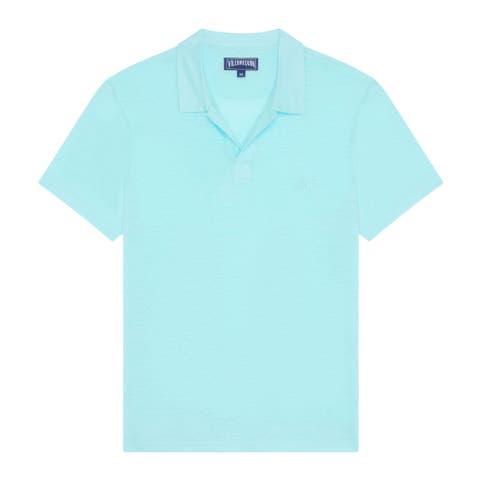 Men's Solid Linen Jersey Polo