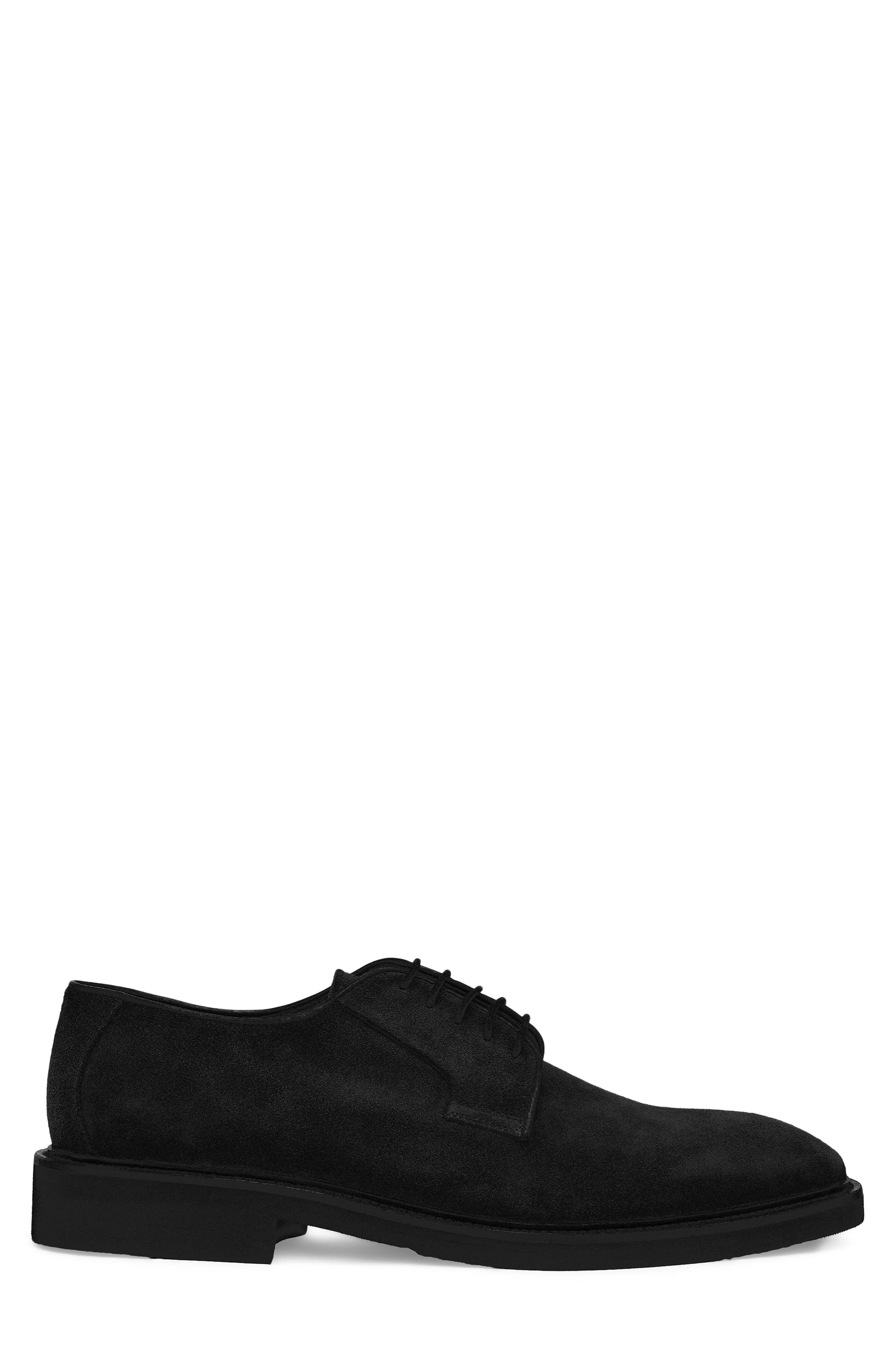 Vasto Suede Plain Toe Derby, Alternate, color, BLACK SUEDE