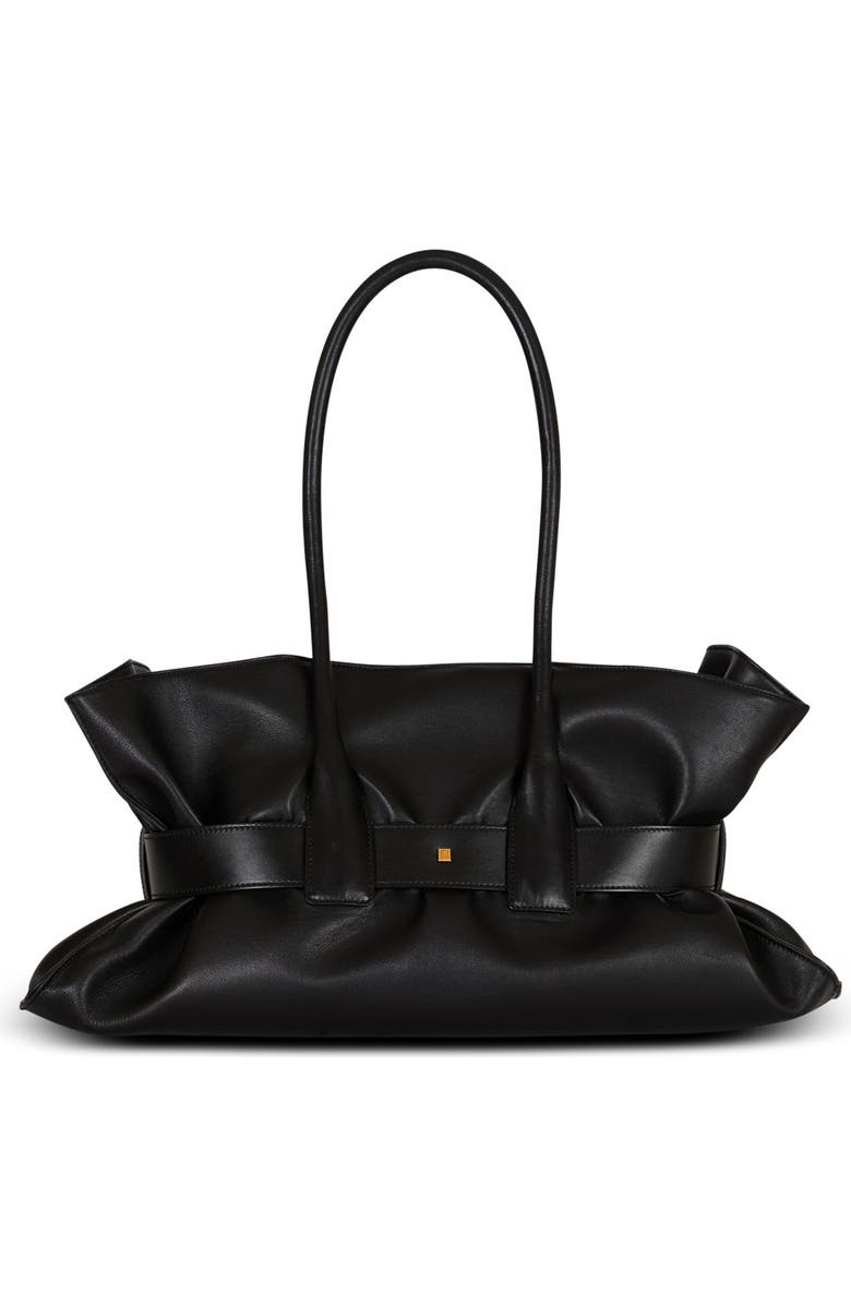 Balmain Large calfskin Anthem bag, Alternate, color, Black