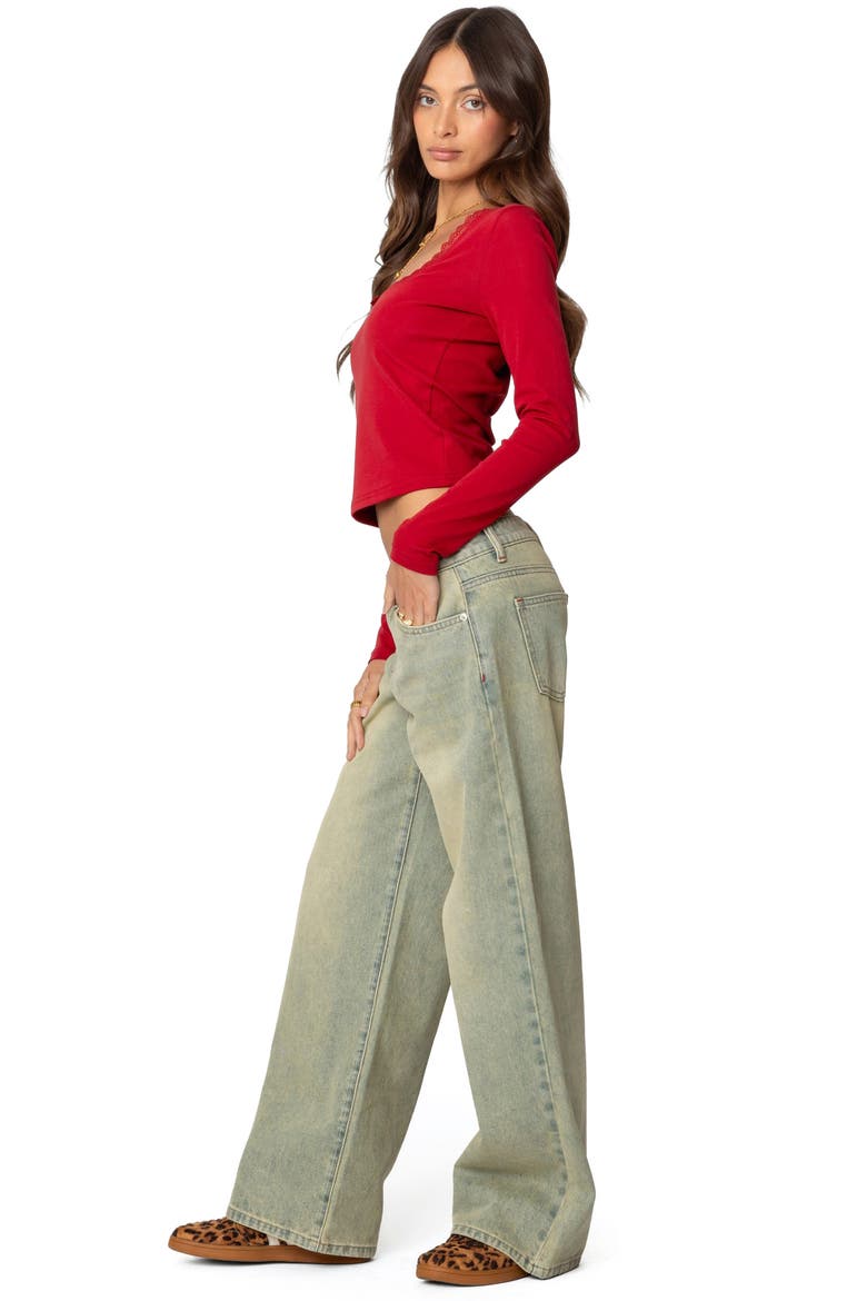 Ace Low Rise Wide Leg Jeans, Alternate, color, LIGHT-BLUE