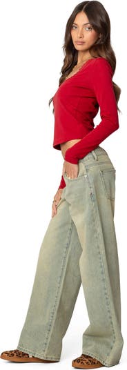 Ace Low Rise Wide Leg Jeans