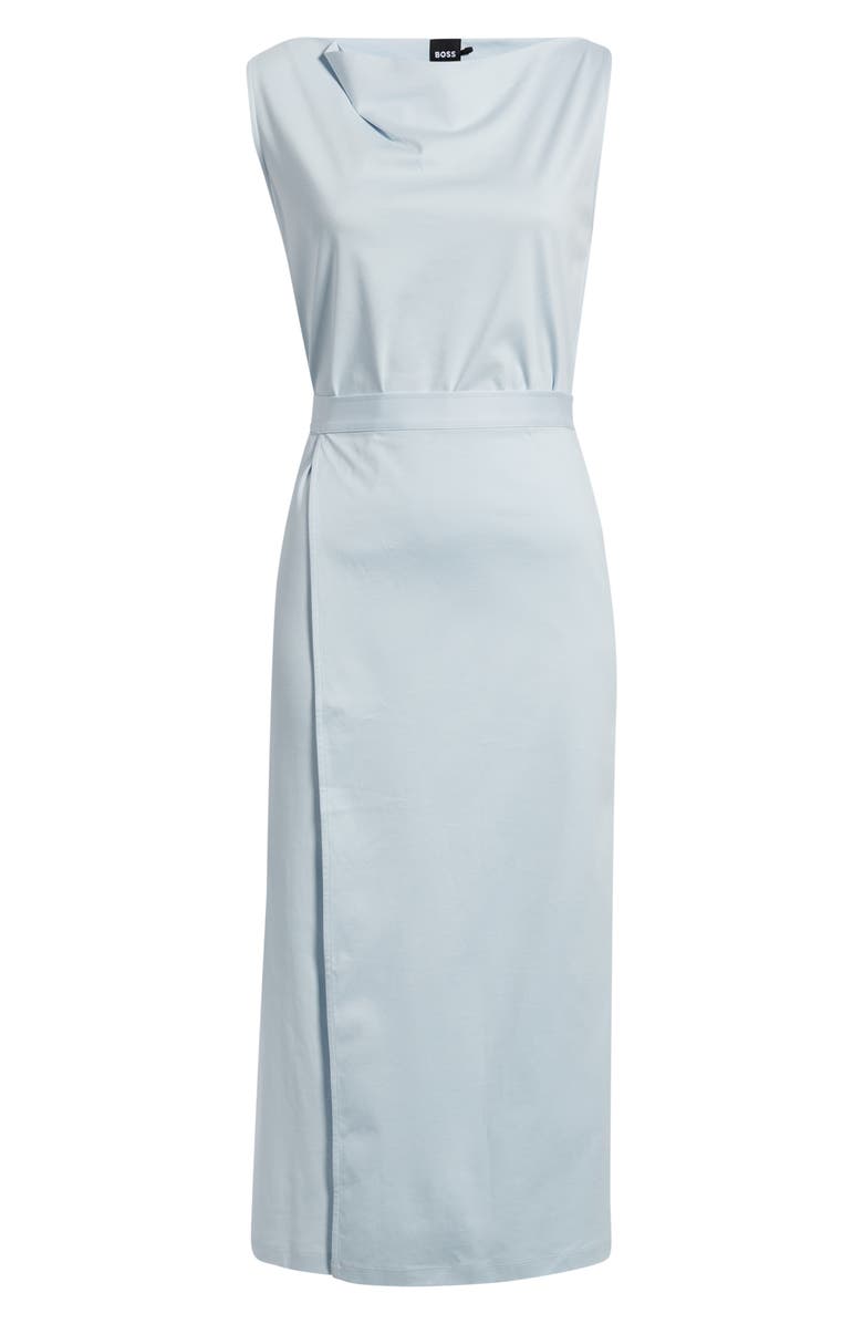 BOSS Emiaky Sleeveless Cotton Midi Dress, Main, color, Pale Lagoon