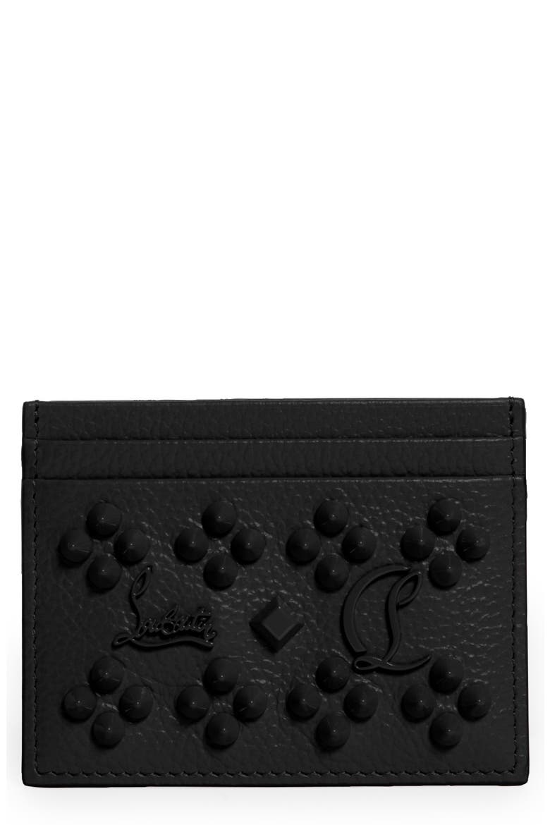 Kios Simple Leather Card Case, Main, color, BLACK/ ULTRABLACK