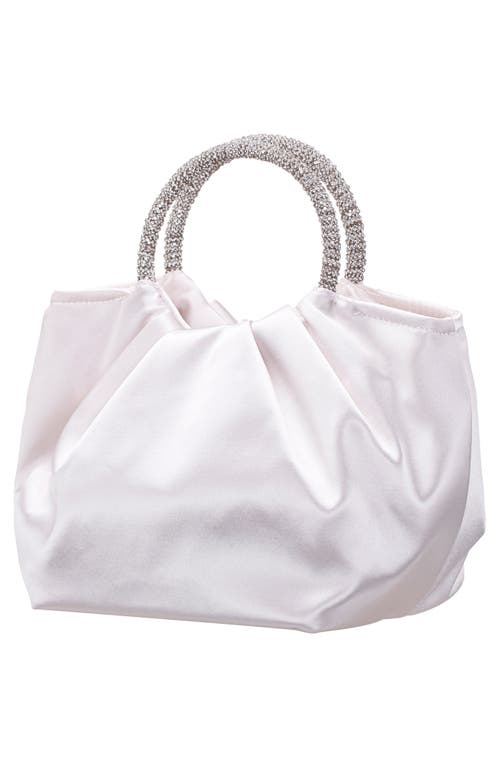 Nina Fancy Top Handle Clutch In Ivory